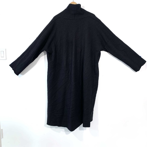 Eileen Fisher Open-Front Boiled Wool Coat with Clip Closure - Picture 9 of 12